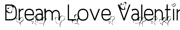 Dream Love Valentine font preview